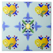 Citrus.citroenen,majolica Tegeltje (Voorkant)