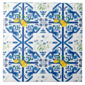 Citrus, citroenen, mediterrane tegels tegeltje (Voorkant)