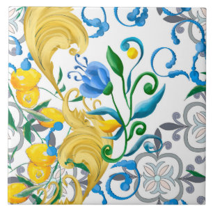 Citrus, citroenen, middellandse zee tegeltje