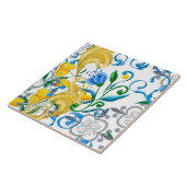 Citrus, citroenen, middellandse zee tegeltje (Zijkant)