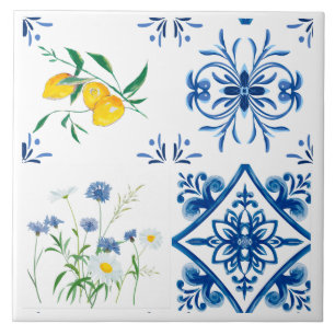 Citrus, citroenen, middellandse zee tegeltje