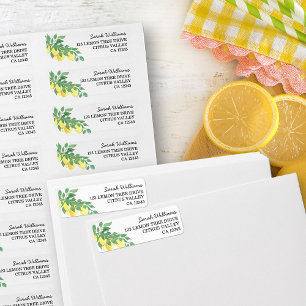 Citrus citroenen naam en retouradres etiket