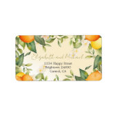 Citrus citroenen Sinaasappel Zomer bruiloft uitnod Etiket (Voorkant)