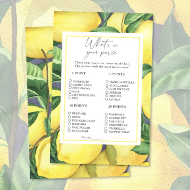 Citrus citroenen - Wat zit er in je tas spel (Creator heeft geüpload)