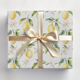 Citrus Citroenfruit Bloemen Botanische Patroon Cadeaupapier