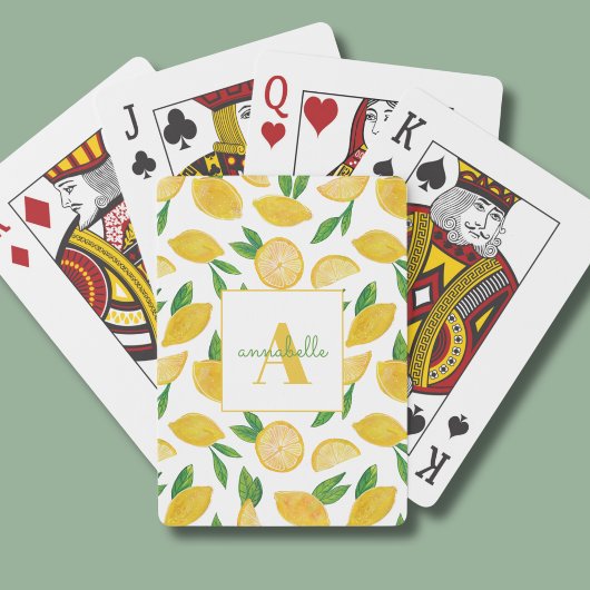Citrus citroenpatroon pokerkaarten
