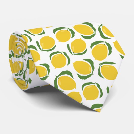 Citrus citroenpatroon stropdas (Opgerold)