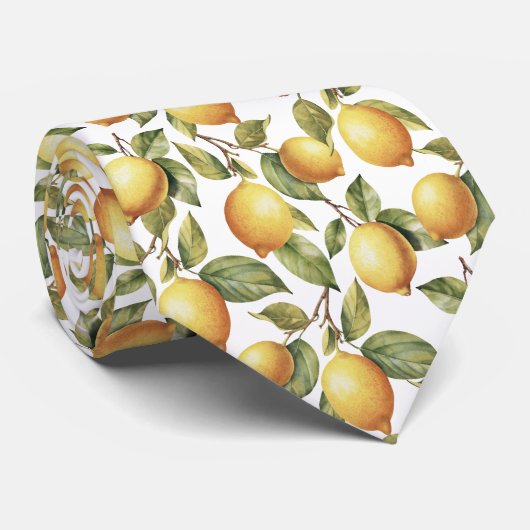 Citrus citroenpatroon stropdas (Opgerold)
