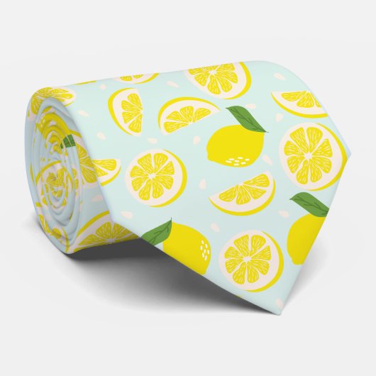 Citrus citroenpatroon stropdas (Opgerold)