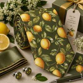 Citrus citroenpatroon stropdas