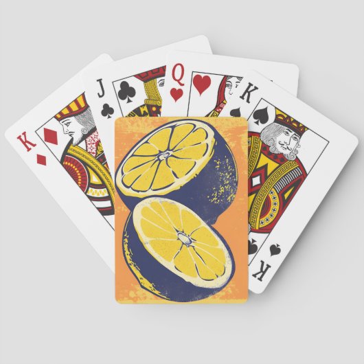 Citrus Citrus Chic Waterverf Pokerkaarten (Achterkant)