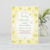 Citrus Citrus Floral Baby shower Kaart (Staand voorkant)