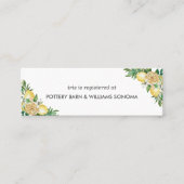 Citrus Citrus Floral Bridal Registry Kaart Mini Mini Visitekaartje (Voorkant)