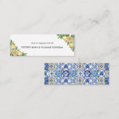 Citrus Citrus Floral Bridal Registry Kaart Mini Mini Visitekaartje (Voorkant / Achterkant)