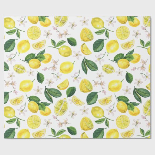 Citrus citrus fruits Summer Pattern Cadeaupapier (Vlak)