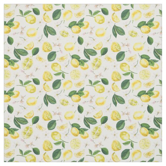 Citrus citrus fruits Summer Pattern Stof (Swatch)