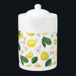 Citrus citrus fruits Summer Pattern Theepot<br><div class="desc">Verfris je keuken deze zomer met dit prachtige groene en gele citruscitruscitroenpatroon.</div>