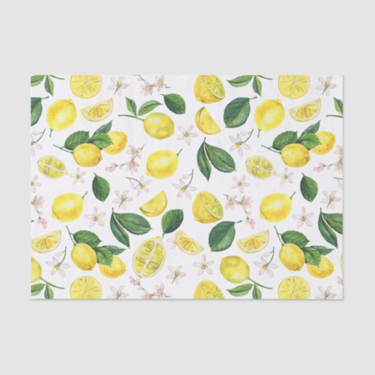 Citrus citrus fruits Summer Pattern Tissuepapier (Voorkant)