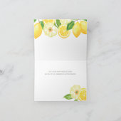 Citrus Citrus Genderneutraal Baby shower Dank u Bedankkaart (Binnen)