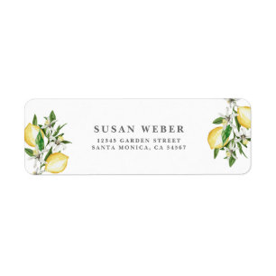 Citrus citrus-uitnodiging etiket