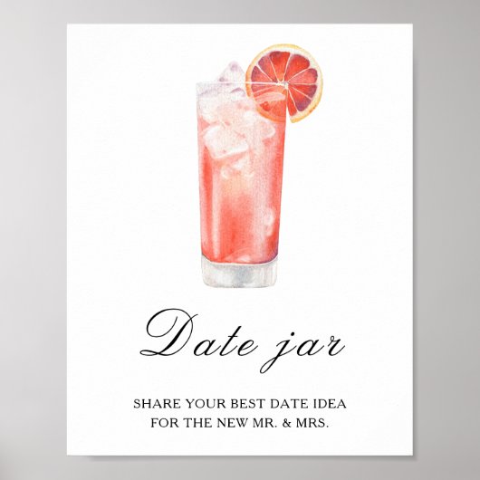 Citrus cocktail bridal shower - date night ideas poster (Voorkant)