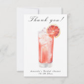 Citrus Cocktail Bruiloft Feest Bedankkaart (Voorkant)