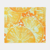 Citrus Cocktail: Sparkling Water Patroon Fleece Deken (Voorkant (Horizontaal))