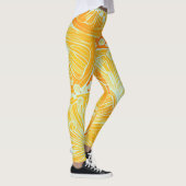 Citrus Cocktail: Sparkling Water Patroon Leggings (Rechts)
