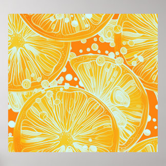 Citrus Cocktail: Sparkling Water Patroon Poster