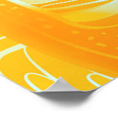 Citrus Cocktail: Sparkling Water Patroon Poster (Hoek)