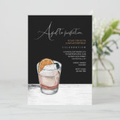 Citrus Cocktail uitnodiging (Staand voorkant)