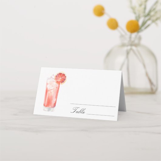 Citrus Cocktail - wedding place cards Plaatskaartje (Voorkant)