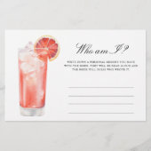 Citrus Cocktail - Who am I bridal shower game Briefpapier (Voorkant)
