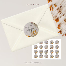 citrus | cocktails | Boho Flowers Ronde Sticker