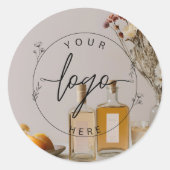 citrus | cocktails | Boho Flowers Ronde Sticker (Voorkant)