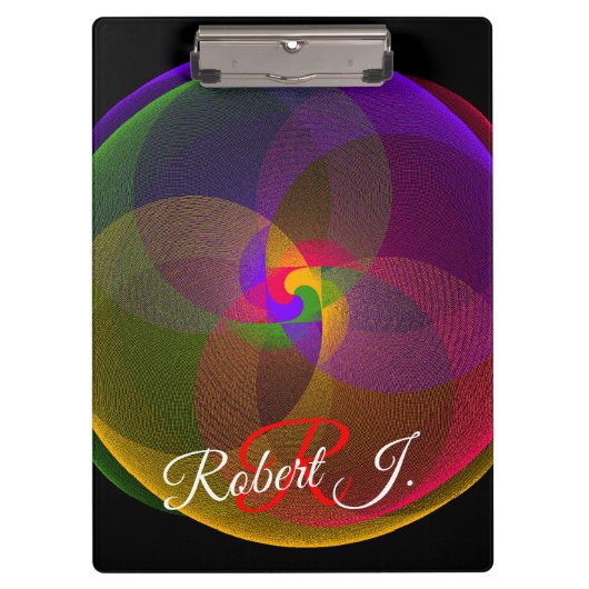 Citrus Color Blend Geometric Clipboard Klembord (Voorkant)