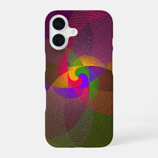 Citrus Color Blend Geometric iPhone 16 Case Hoesje (Achterkant)