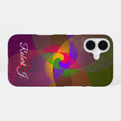 Citrus Color Blend Geometric iPhone 16 Case Hoesje (Achterkant horizontaal)