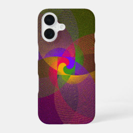 Citrus Color Blend Geometric iPhone 16 Case Hoesje