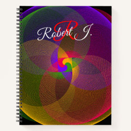 Citrus Color Blend Geometric Spiral Notebook Notitieboek