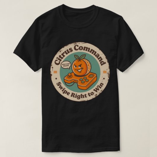Citrus Command Swipe naar rechts om Sinaasappel te T-shirt (Design voorkant)