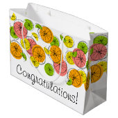 Citrus Congratulations! cadeautaszak groot Cadeauzakje (Achterkant Gekanteld)