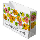 Citrus Congratulations! cadeautaszak groot Cadeauzakje (Voorkant Gekanteld)