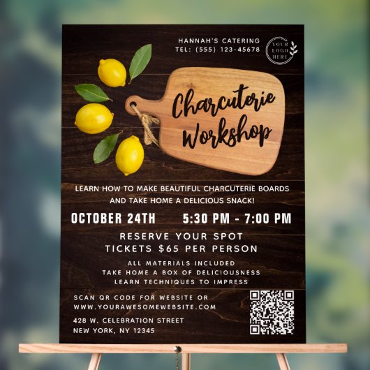 Citrus Cooking Script Acryl Bord (Neutraal)