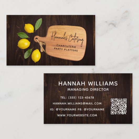 Citrus Cooking Script Visitekaartje (Voorkant / Achterkant)