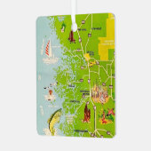  Citrus County Florida Kaart Ornament (Voorkant links)