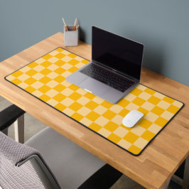 Citrus cream checkered board pattern bureaumat