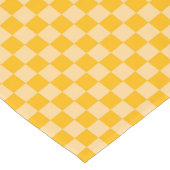 Citrus cream checkered board pattern korte tafelloper (Hoek)