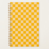 Citrus cream checkered board pattern planner (Voorkant)