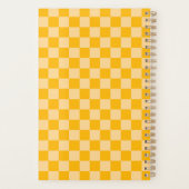 Citrus cream checkered board pattern planner (Achterkant)
